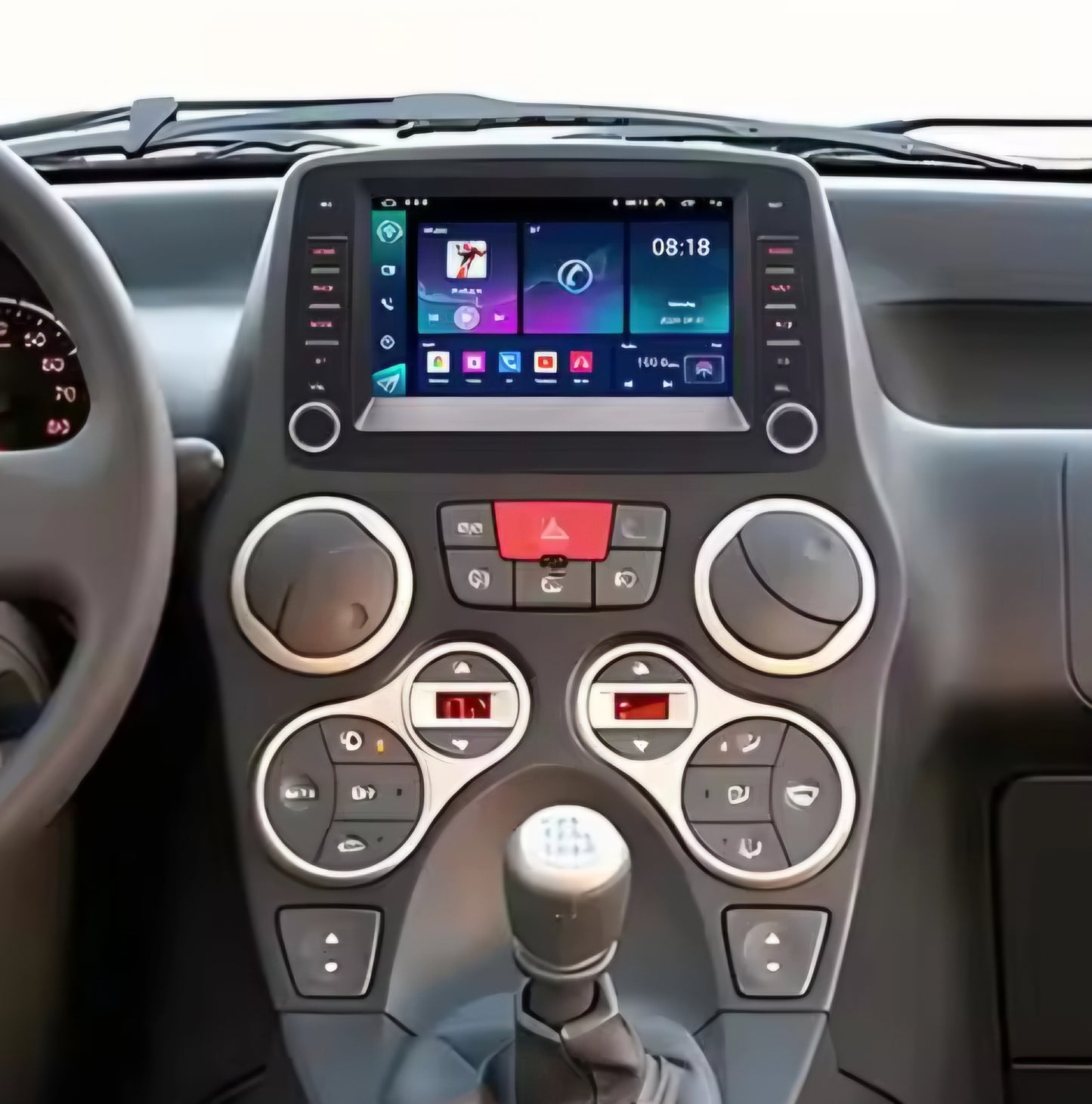 Autoradio custom fit Fiat panda 2003 - 2012
