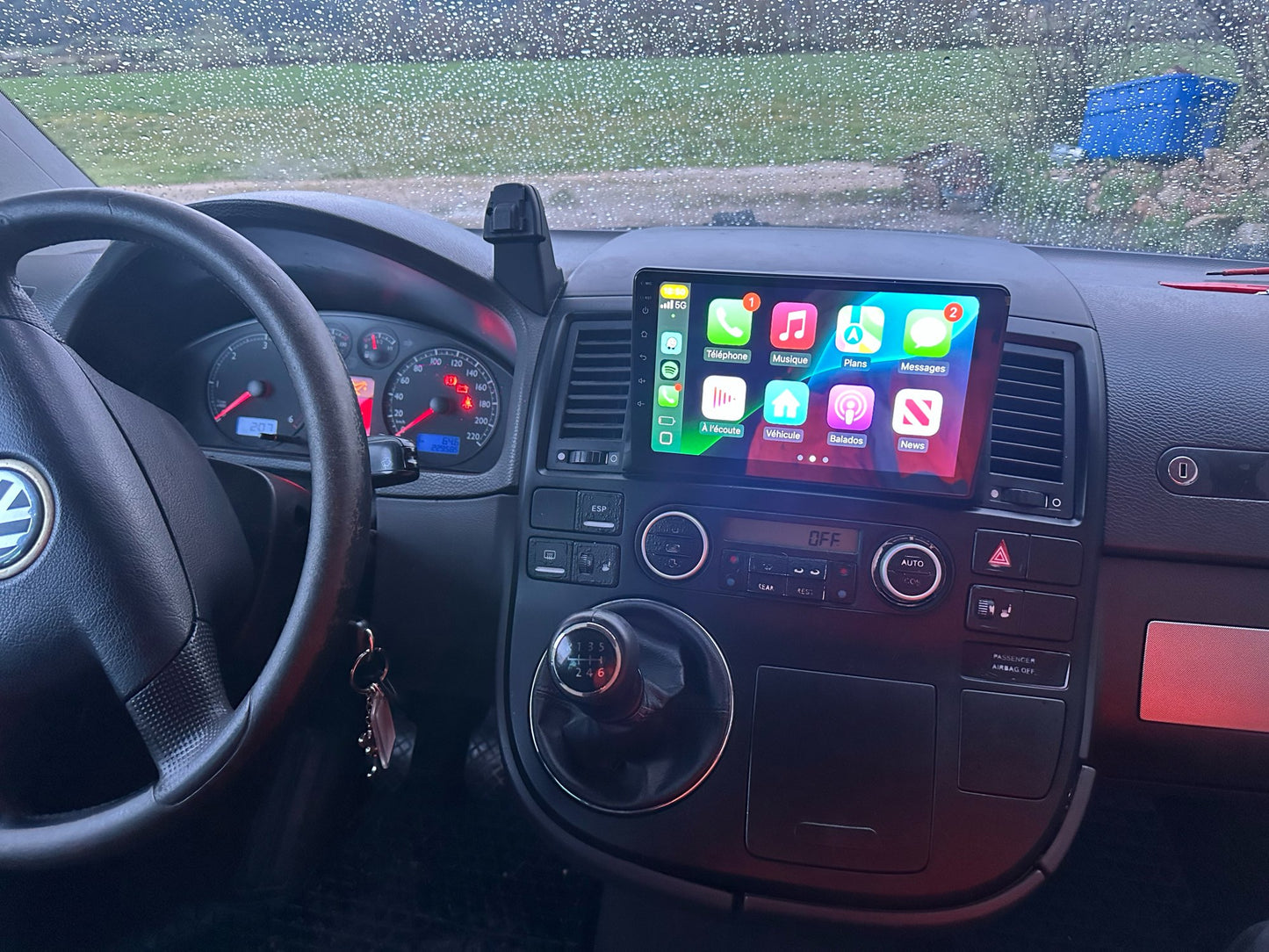 Autoradio Android custom fit Volkswagen Touareg Multivan T5 Transporte 2004-2009