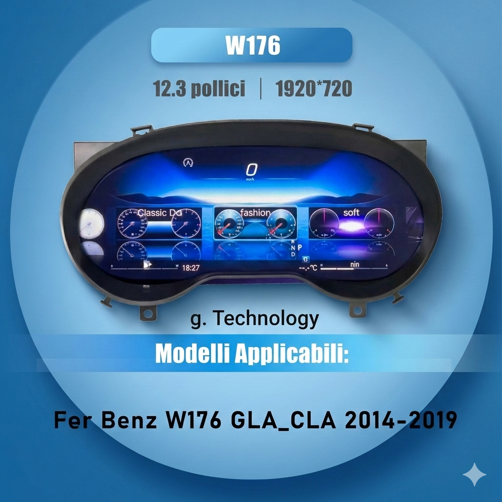 Quadro Strumenti Digitale Virtual Cockpit Audi Mercedes w176  GLA - CLA  2014-2019