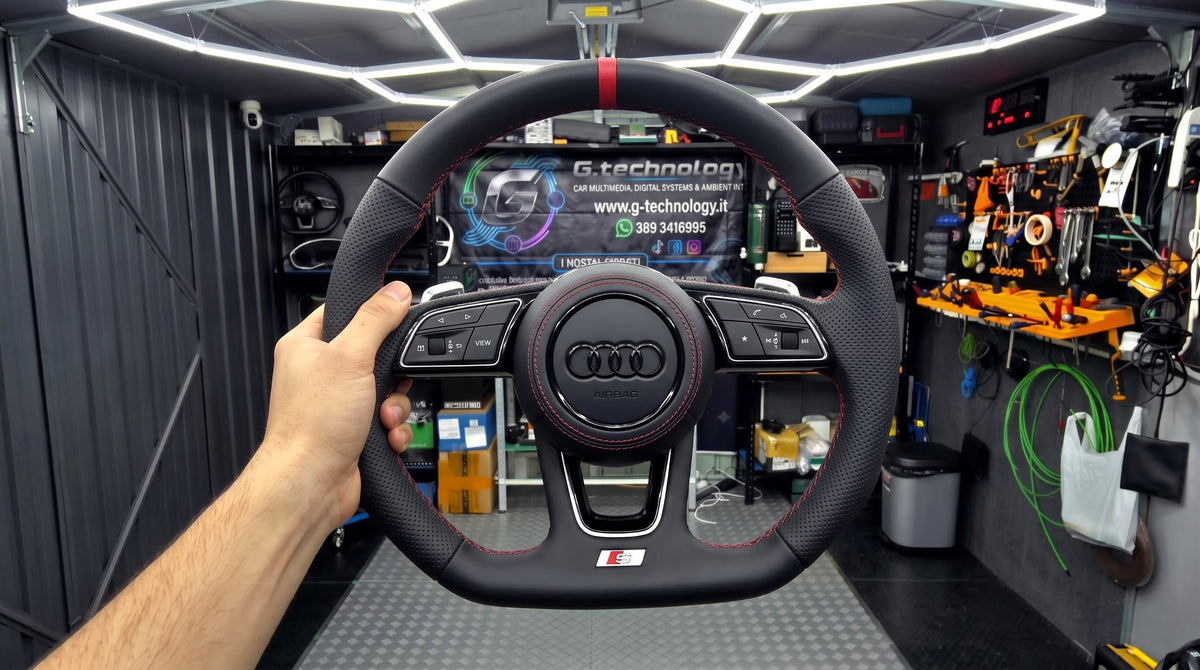 VOLANTE S LINE PIATTO AUDI A3 - Q2 - Q3 - Q5 - A4